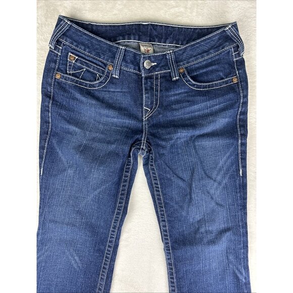 True Religion Becky Boot Cut Jeans Womens Size 32 Western Rodeo School Denim USA - Picture 2 of 14